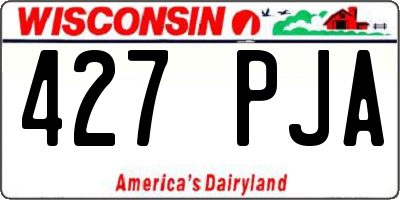 WI license plate 427PJA