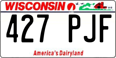 WI license plate 427PJF