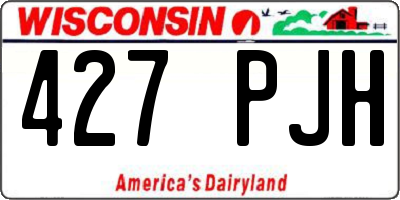 WI license plate 427PJH