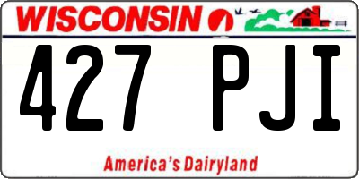 WI license plate 427PJI
