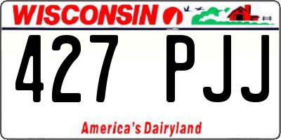 WI license plate 427PJJ