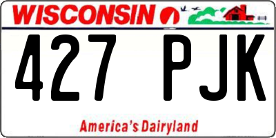 WI license plate 427PJK