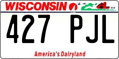 WI license plate 427PJL