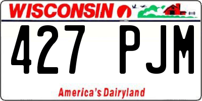 WI license plate 427PJM