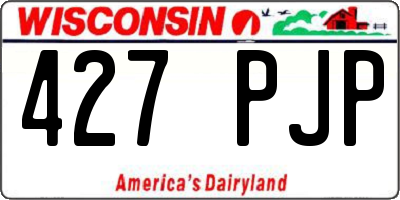 WI license plate 427PJP