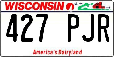 WI license plate 427PJR