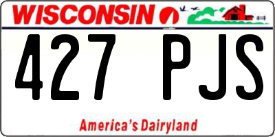 WI license plate 427PJS