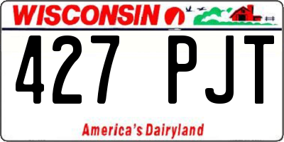 WI license plate 427PJT