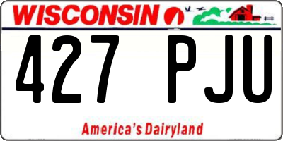 WI license plate 427PJU