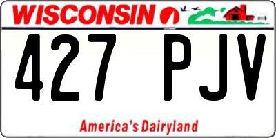 WI license plate 427PJV