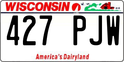 WI license plate 427PJW
