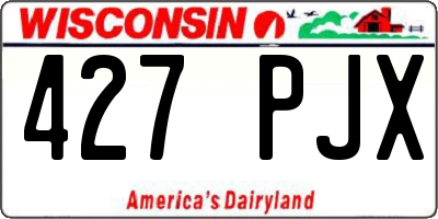 WI license plate 427PJX