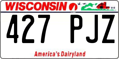 WI license plate 427PJZ