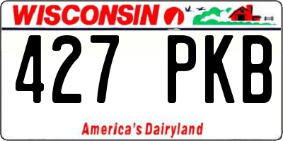 WI license plate 427PKB