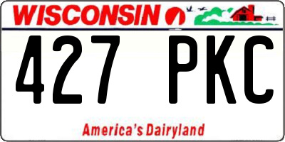 WI license plate 427PKC