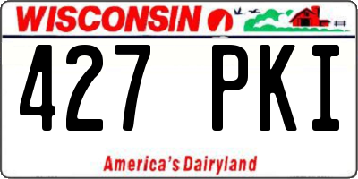 WI license plate 427PKI