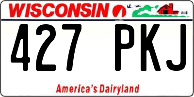 WI license plate 427PKJ