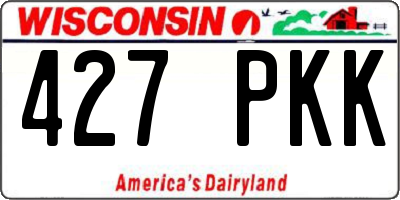 WI license plate 427PKK