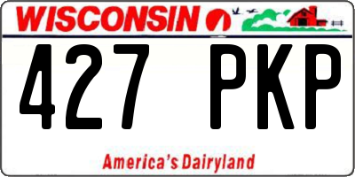 WI license plate 427PKP