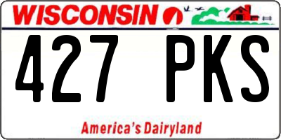 WI license plate 427PKS
