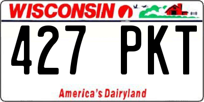 WI license plate 427PKT