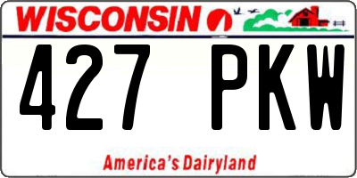 WI license plate 427PKW