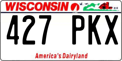 WI license plate 427PKX