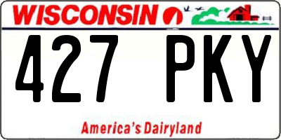 WI license plate 427PKY