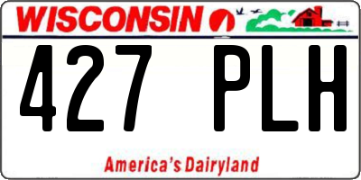 WI license plate 427PLH