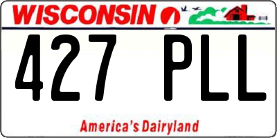 WI license plate 427PLL