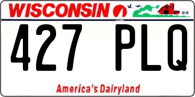 WI license plate 427PLQ
