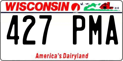 WI license plate 427PMA
