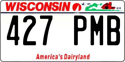 WI license plate 427PMB