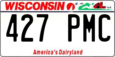 WI license plate 427PMC
