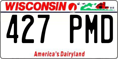 WI license plate 427PMD