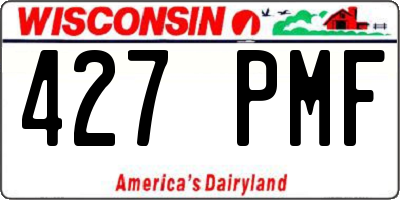 WI license plate 427PMF