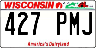 WI license plate 427PMJ