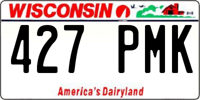 WI license plate 427PMK