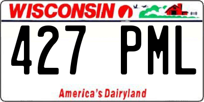 WI license plate 427PML