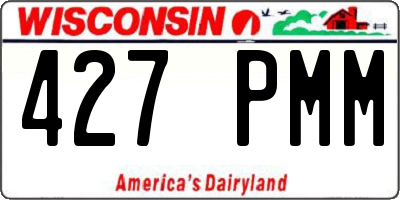 WI license plate 427PMM