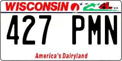 WI license plate 427PMN
