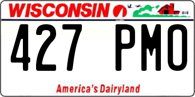 WI license plate 427PMO
