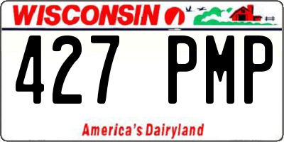 WI license plate 427PMP