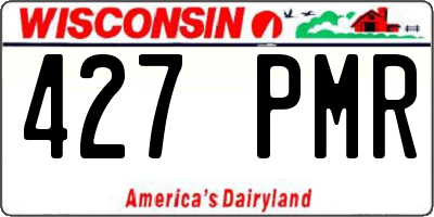 WI license plate 427PMR