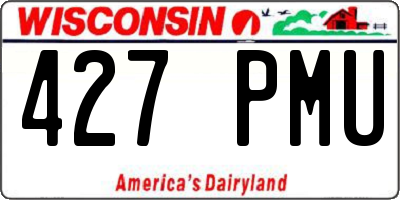 WI license plate 427PMU