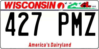 WI license plate 427PMZ