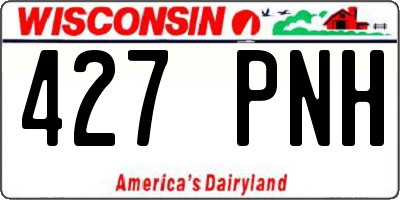 WI license plate 427PNH