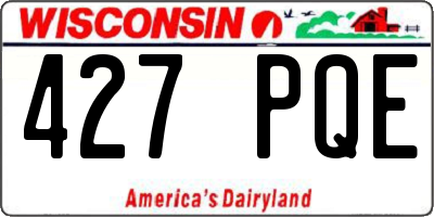 WI license plate 427PQE