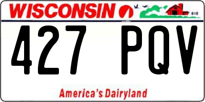 WI license plate 427PQV