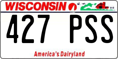 WI license plate 427PSS